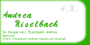 andrea miselbach business card